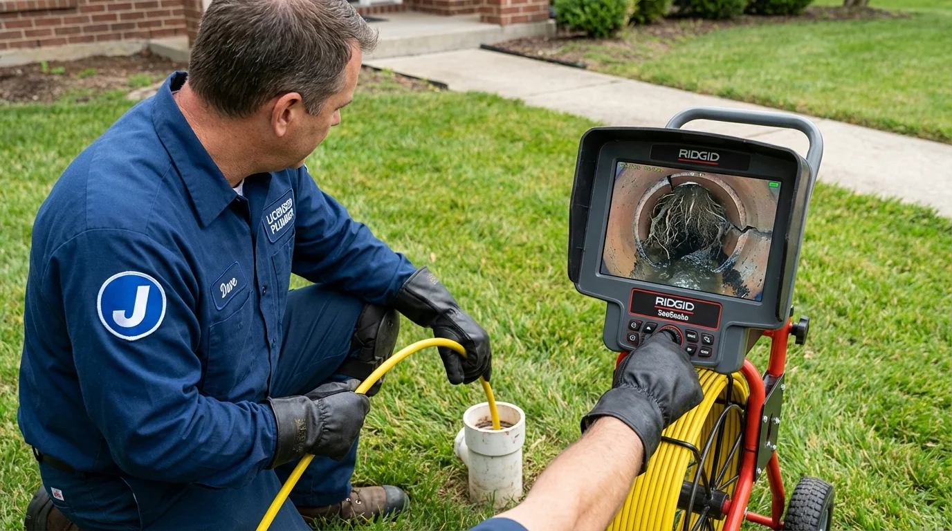 Sewer camera inspection being performed by Johns Plumbing LLC in Brookings